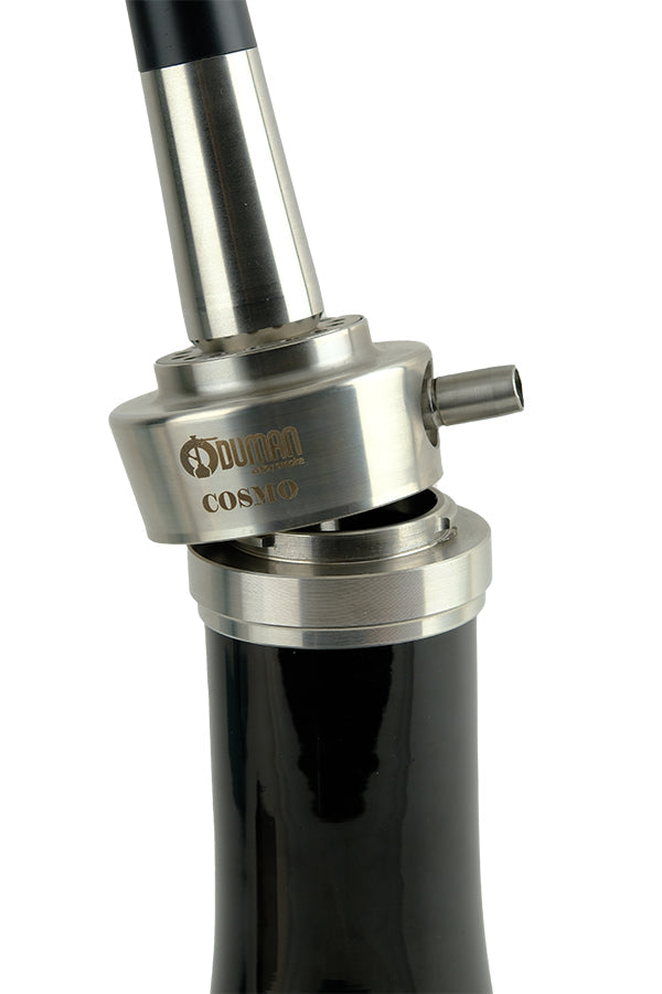 ODUMAN COSMO HOOKAH - SILVER/BLACK BODY-BLACK GLASS