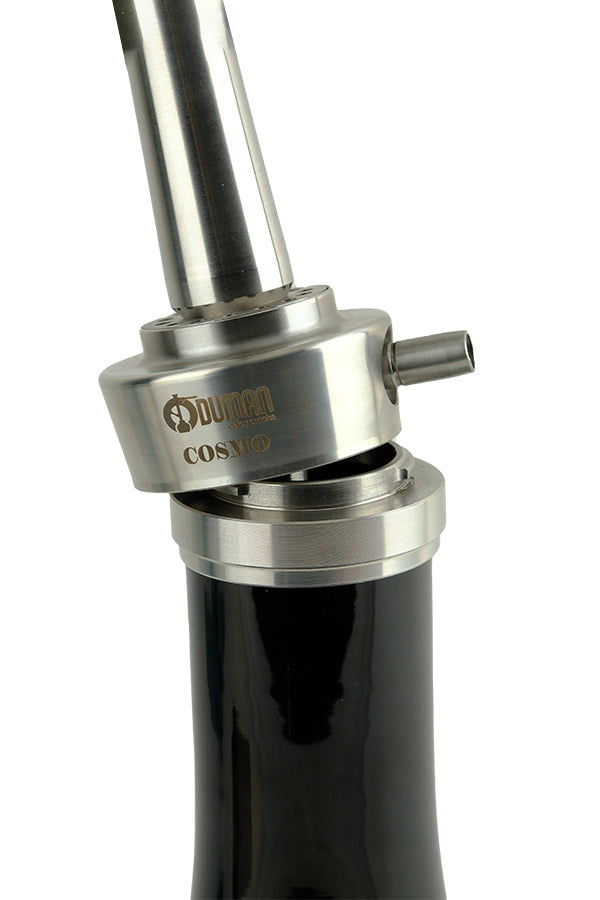 ODUMAN COSMO HOOKAH - SILVER BODY-BLACK GLASS