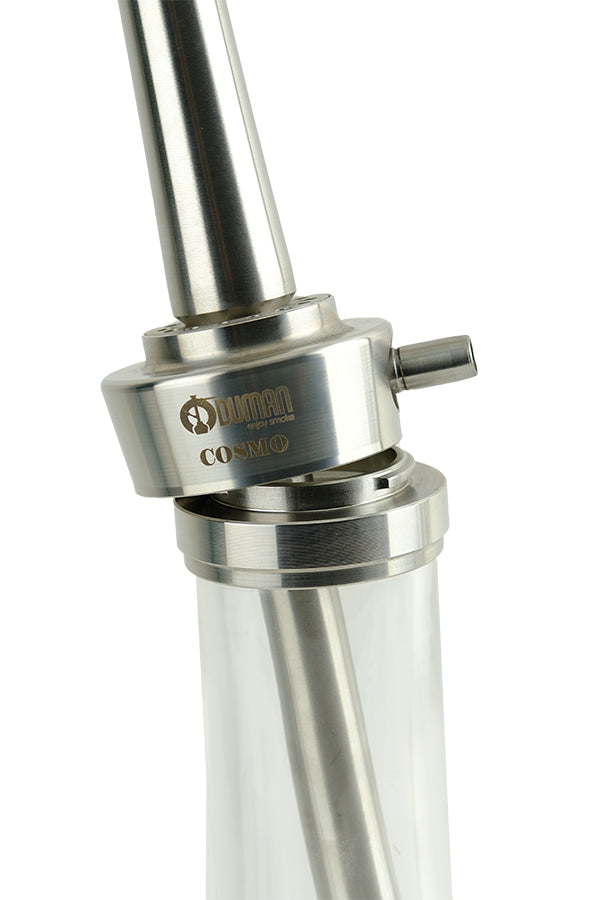 ODUMAN COSMO HOOKAH - SILVER BODY-SILVER GLASS