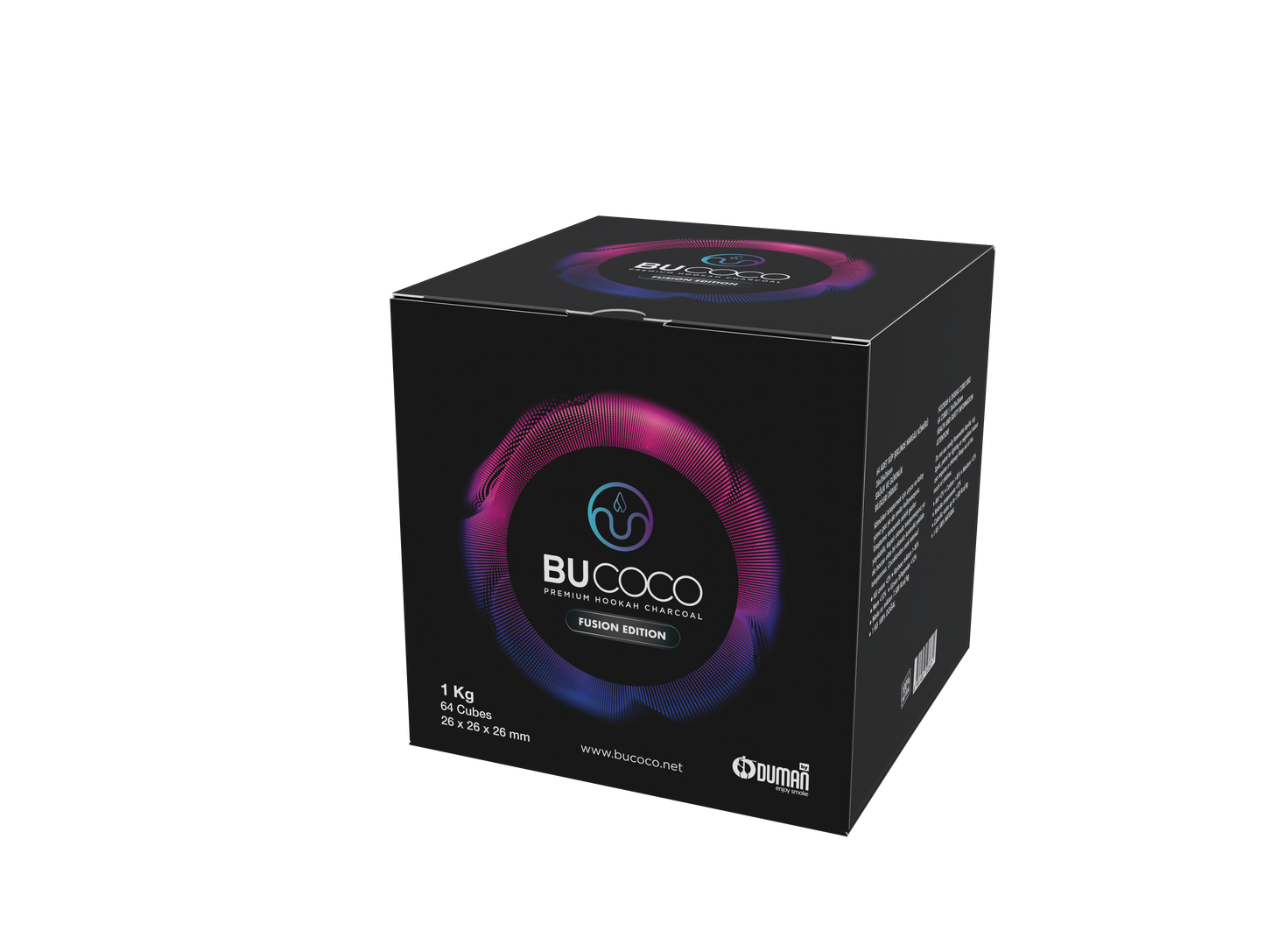 BUCOCO Premium Natural Hookah Charcoal 26 MM - 20 kg - Lounge Pack