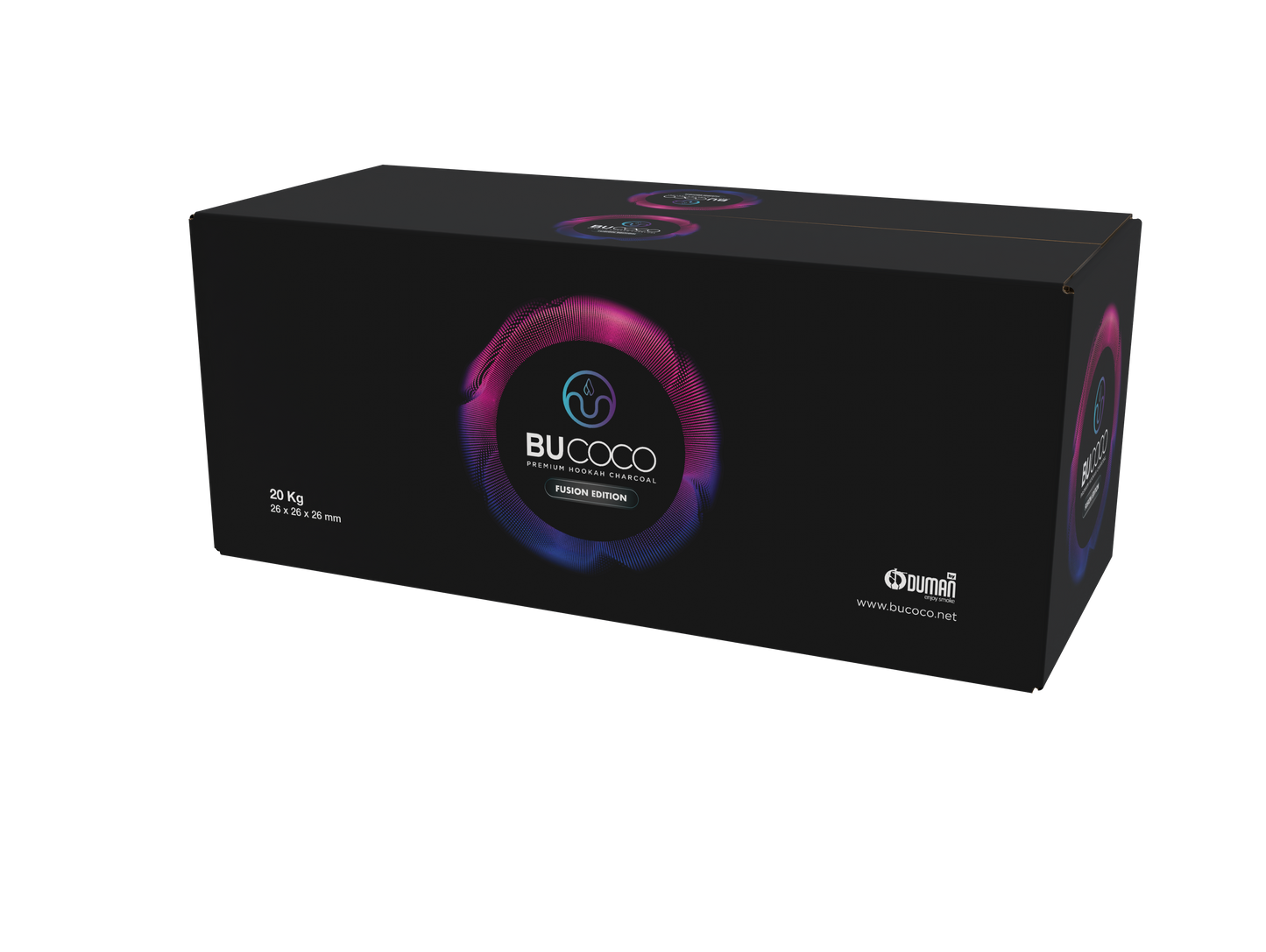 BUCOCO Premium Natural Hookah Charcoal 26 MM - 20 kg - Lounge Pack