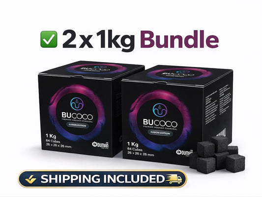 BUCOCO Charcoal 26mm – 2x1kg Bundle (Shipping Included)