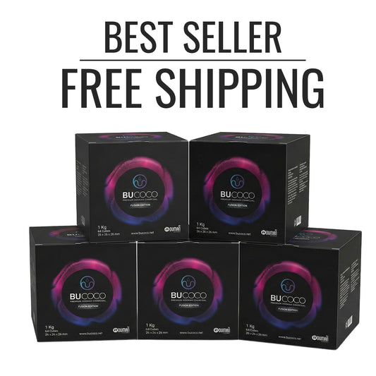 BUCOCO Natural Hookah Charcoal 26mm – 5x1kg (FREE Shipping) – Best Seller