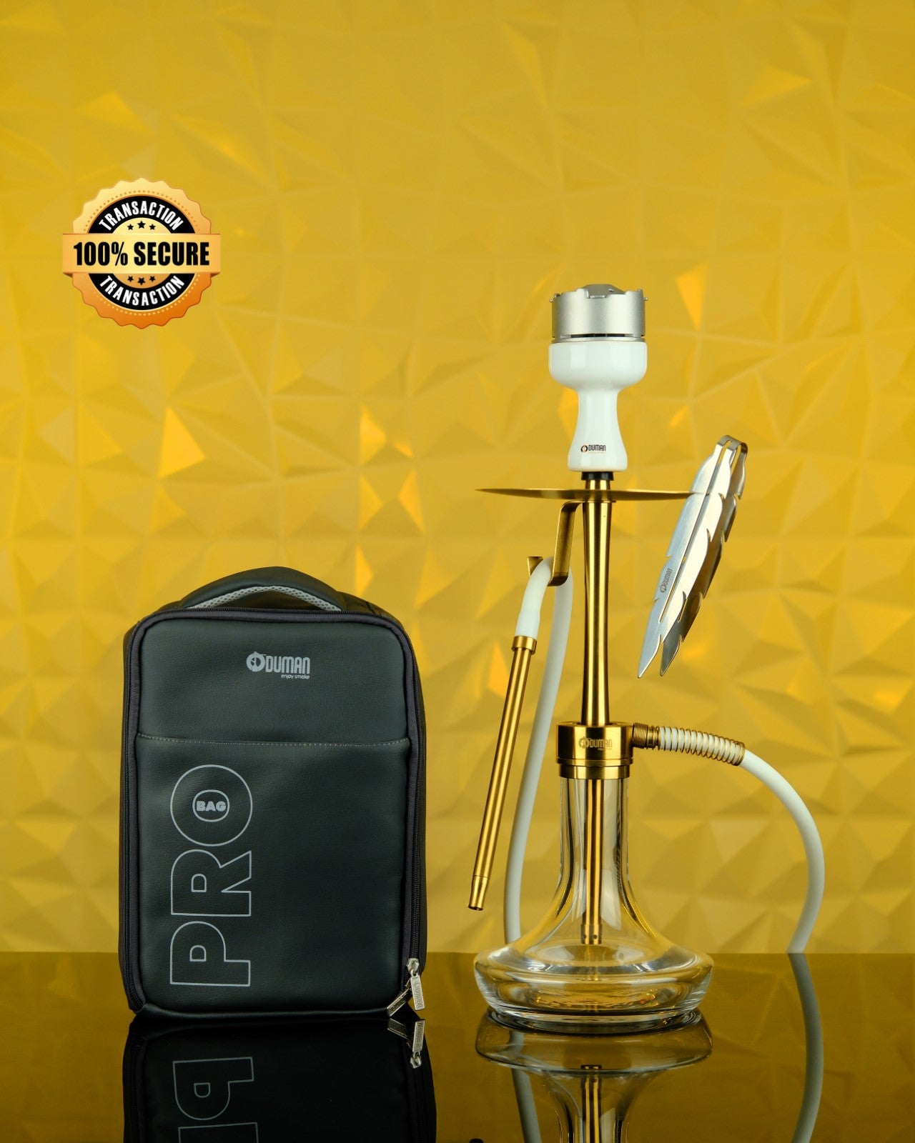 INFINITY HOOKAH - GOLD/CLEAR FULL SET