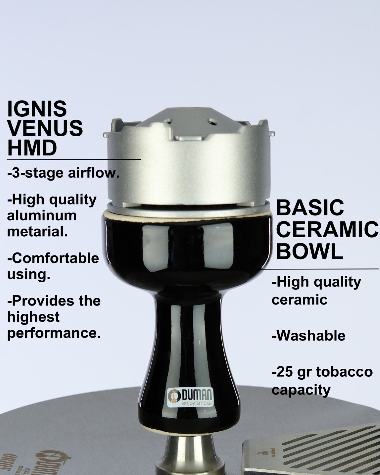 ODUMAN ORION SILVER HOOKAH FULL SET