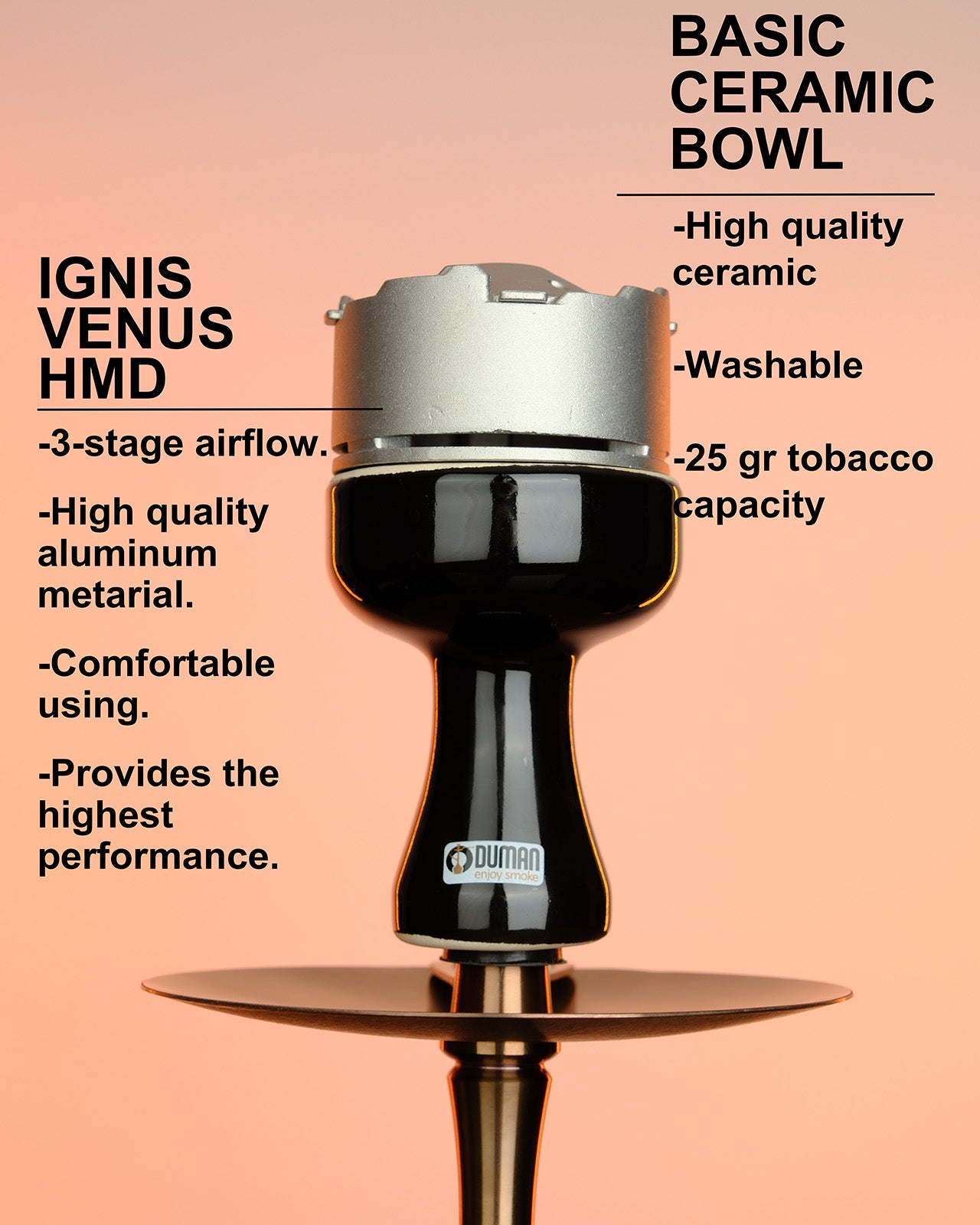 ODUMAN VELOS HOOKAH BRONZE - FULL SET
