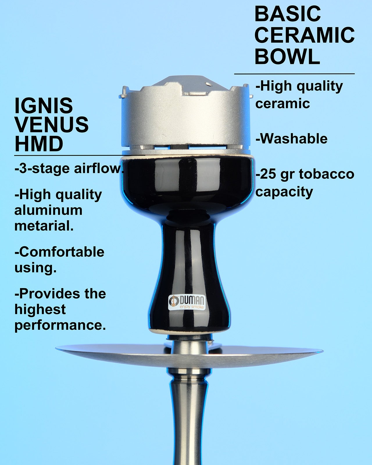 ODUMAN VELOS HOOKAH SILVER - FULL SET